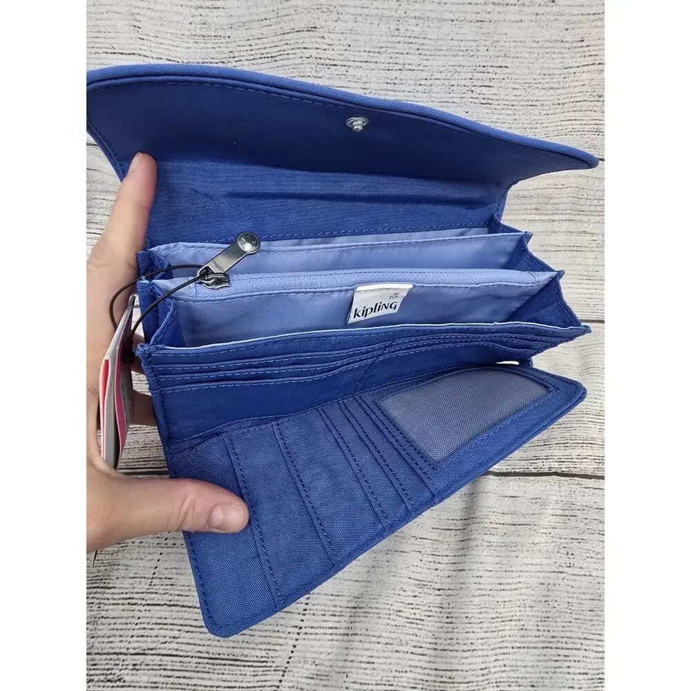 Kipling Money Land Snap Wallet RIFID Havana Blue